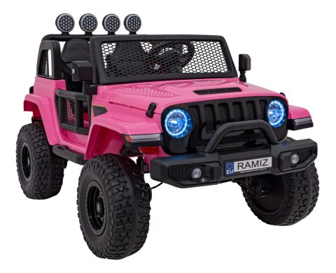 Auto terenowe OFF-ROAD 3.0 dla dzieci Różowy + Pilot + Wolny Start + Pasy + Audio LED Auto terenowe OFF-ROAD 3.0 dla dzieci Różowy + Pilot + Wolny Start + Pasy + Audio LED