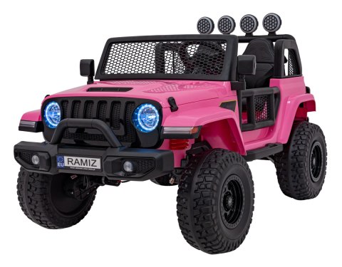 Auto terenowe OFF-ROAD 3.0 dla dzieci Różowy + Pilot + Wolny Start + Pasy + Audio LED Auto terenowe OFF-ROAD 3.0 dla dzieci Różowy + Pilot + Wolny Start + Pasy + Audio LED