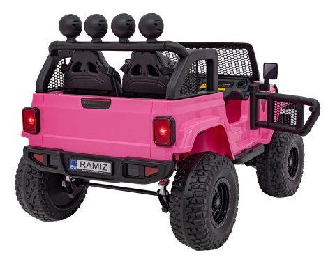 Auto terenowe OFF-ROAD 3.0 dla dzieci Różowy + Pilot + Wolny Start + Pasy + Audio LED Auto terenowe OFF-ROAD 3.0 dla dzieci Różowy + Pilot + Wolny Start + Pasy + Audio LED
