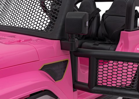 Auto terenowe OFF-ROAD 3.0 dla dzieci Różowy + Pilot + Wolny Start + Pasy + Audio LED Auto terenowe OFF-ROAD 3.0 dla dzieci Różowy + Pilot + Wolny Start + Pasy + Audio LED