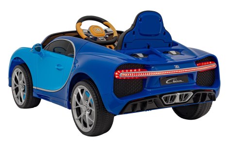 Bugatti Chiron na akumulator dla dzieci Niebieski + Pilot + Bagażnik + EVA + Amortyzatory + Audio LED Bugatti Chiron na akumulator dla dzieci Niebieski + Pilot + Bagażnik + EVA + Amortyzatory + Audio LED