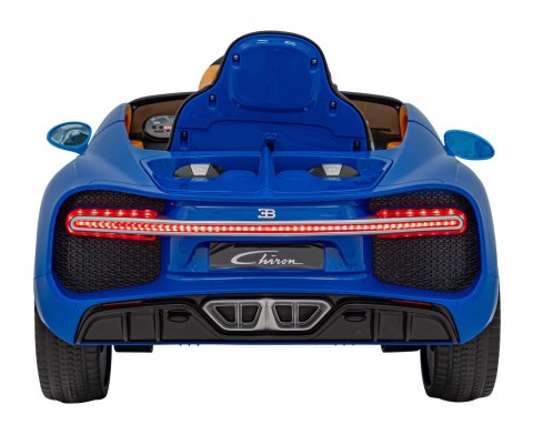 Bugatti Chiron na akumulator dla dzieci Niebieski + Pilot + Bagażnik + EVA + Amortyzatory + Audio LED Bugatti Chiron na akumulator dla dzieci Niebieski + Pilot + Bagażnik + EVA + Amortyzatory + Audio LED