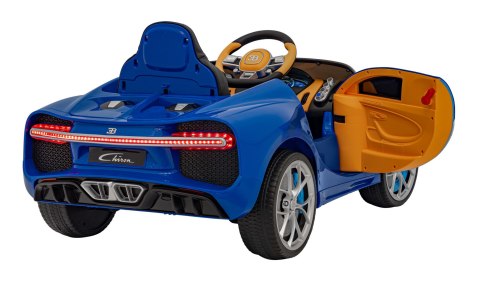 Bugatti Chiron na akumulator dla dzieci Niebieski + Pilot + Bagażnik + EVA + Amortyzatory + Audio LED Bugatti Chiron na akumulator dla dzieci Niebieski + Pilot + Bagażnik + EVA + Amortyzatory + Audio LED