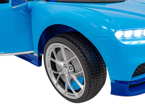 Bugatti Chiron na akumulator dla dzieci Niebieski + Pilot + Bagażnik + EVA + Amortyzatory + Audio LED Bugatti Chiron na akumulator dla dzieci Niebieski + Pilot + Bagażnik + EVA + Amortyzatory + Audio LED