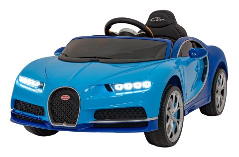 Bugatti Chiron na akumulator dla dzieci Niebieski + Pilot + Bagażnik + EVA + Amortyzatory + Audio LED Bugatti Chiron na akumulator dla dzieci Niebieski + Pilot + Bagażnik + EVA + Amortyzatory + Audio LED