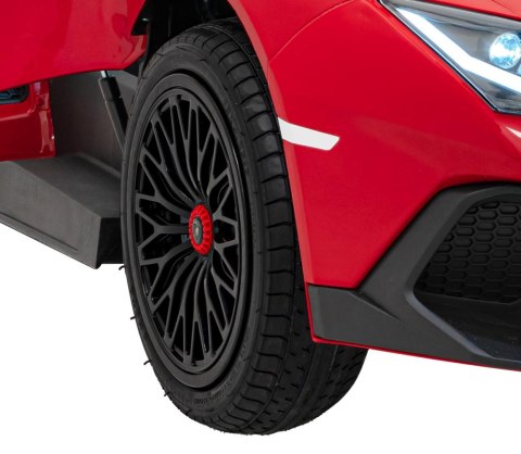 Lamborghini Aventador SV na akumulator dla 2 dzieci Czerwony + Silnik bezszczotkowy + Pompowane koła + Audio LED Lamborghini Aventador SV na akumulator dla 2 dzieci Czerwony + Silnik bezszczotkowy + Pompowane koła + Audio LED