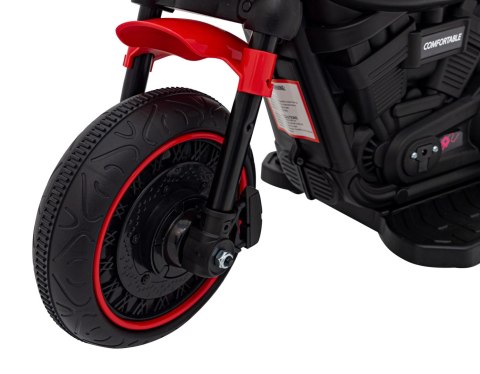Motorek Chopper FASTER na akumulator dla dzieci Czerwony + Radio FM + Panel audio + LED Motorek Chopper FASTER na akumulator dla dzieci Czerwony + Radio FM + Panel audio + LED