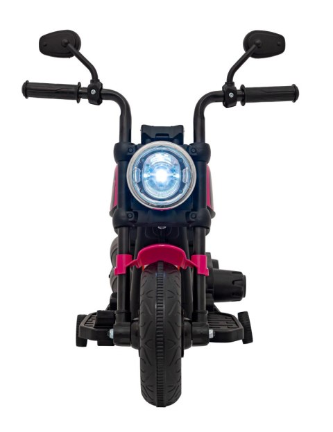 Motorek Chopper FASTER na akumulator dla dzieci Różowy + Radio FM + Panel audio + LED Motorek Chopper FASTER na akumulator dla dzieci Różowy + Radio FM + Panel audio + LED