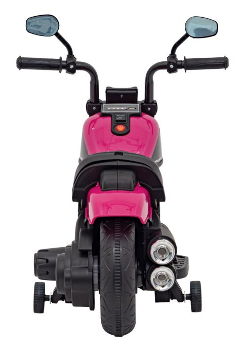 Motorek Chopper FASTER na akumulator dla dzieci Różowy + Radio FM + Panel audio + LED Motorek Chopper FASTER na akumulator dla dzieci Różowy + Radio FM + Panel audio + LED