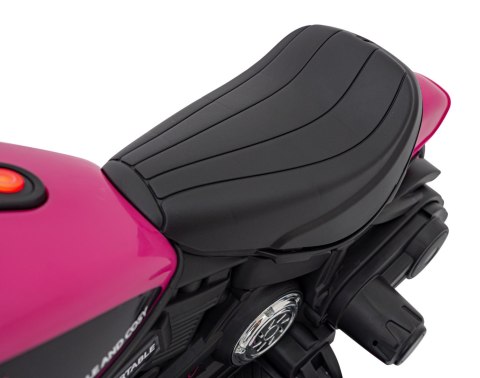 Motorek Chopper FASTER na akumulator dla dzieci Różowy + Radio FM + Panel audio + LED Motorek Chopper FASTER na akumulator dla dzieci Różowy + Radio FM + Panel audio + LED