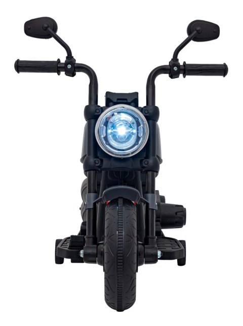 Motorek Chopper FASTER na akumulator dla dzieci Szary + Radio FM + Panel audio + LED Motorek Chopper FASTER na akumulator dla dzieci Szary + Radio FM + Panel audio + LED
