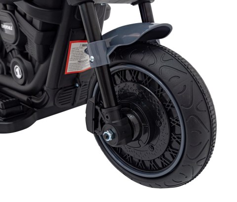 Motorek Chopper FASTER na akumulator dla dzieci Szary + Radio FM + Panel audio + LED Motorek Chopper FASTER na akumulator dla dzieci Szary + Radio FM + Panel audio + LED