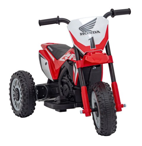 Motorek Cross Honda CRF 450R na akumulator dla dzieci Czerwony + 3 Koła + Gumowy Bieżnik + Klakson Motorek Cross Honda CRF 450R na akumulator dla dzieci Czerwony + 3 Koła + Gumowy Bieżnik + Klakson