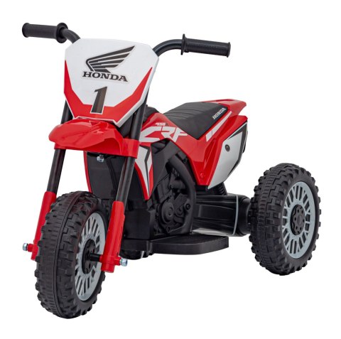 Motorek Cross Honda CRF 450R na akumulator dla dzieci Czerwony + 3 Koła + Gumowy Bieżnik + Klakson Motorek Cross Honda CRF 450R na akumulator dla dzieci Czerwony + 3 Koła + Gumowy Bieżnik + Klakson