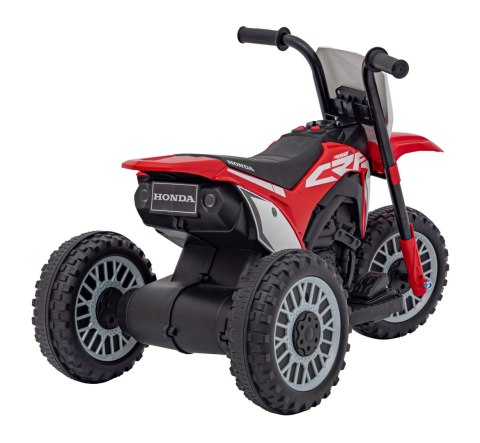 Motorek Cross Honda CRF 450R na akumulator dla dzieci Czerwony + 3 Koła + Gumowy Bieżnik + Klakson Motorek Cross Honda CRF 450R na akumulator dla dzieci Czerwony + 3 Koła + Gumowy Bieżnik + Klakson