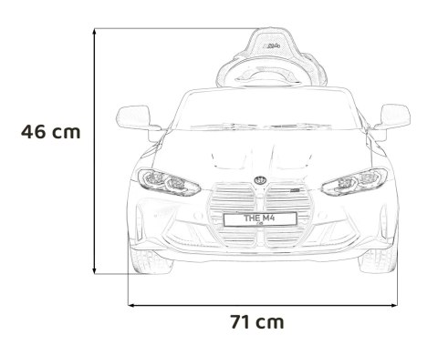 Pojazd BMW M4 Żółty Pojazd BMW M4 Żółty