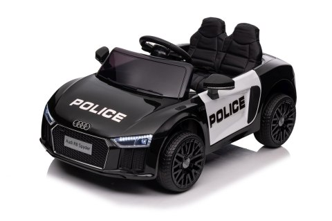 Audi R8 Policja na akumulator dla dzieci + Pilot + EVA + Wolny Start + MP3 LED Audi R8 Policja na akumulator dla dzieci + Pilot + EVA + Wolny Start + MP3 LED