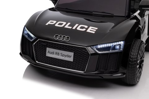 Audi R8 Policja na akumulator dla dzieci + Pilot + EVA + Wolny Start + MP3 LED Audi R8 Policja na akumulator dla dzieci + Pilot + EVA + Wolny Start + MP3 LED