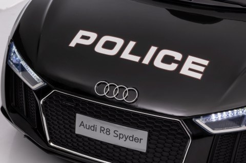 Audi R8 Policja na akumulator dla dzieci + Pilot + EVA + Wolny Start + MP3 LED Audi R8 Policja na akumulator dla dzieci + Pilot + EVA + Wolny Start + MP3 LED