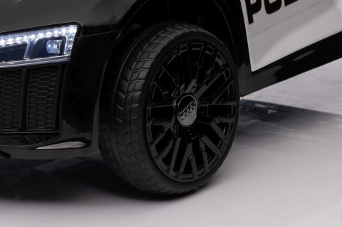 Audi R8 Policja na akumulator dla dzieci + Pilot + EVA + Wolny Start + MP3 LED Audi R8 Policja na akumulator dla dzieci + Pilot + EVA + Wolny Start + MP3 LED