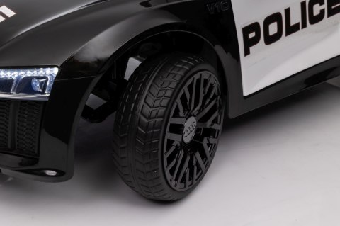 Audi R8 Policja na akumulator dla dzieci + Pilot + EVA + Wolny Start + MP3 LED Audi R8 Policja na akumulator dla dzieci + Pilot + EVA + Wolny Start + MP3 LED