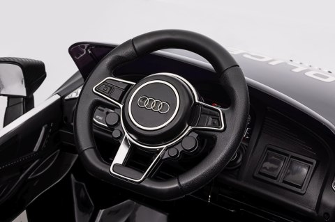 Audi R8 Policja na akumulator dla dzieci + Pilot + EVA + Wolny Start + MP3 LED Audi R8 Policja na akumulator dla dzieci + Pilot + EVA + Wolny Start + MP3 LED