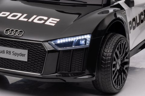Audi R8 Policja na akumulator dla dzieci + Pilot + EVA + Wolny Start + MP3 LED Audi R8 Policja na akumulator dla dzieci + Pilot + EVA + Wolny Start + MP3 LED