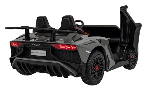 Auto Lamborghini Aventador SV na akumulator dla 2 dzieci Szary + Pilot 2,4 GHz + Pianka EVA + Audio LED Auto Lamborghini Aventador SV na akumulator dla 2 dzieci Szary + Pilot 2,4 GHz + Pianka EVA + Audio LED