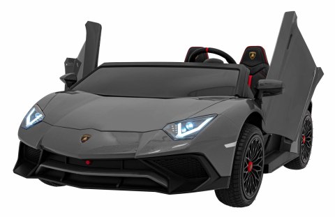 Auto Lamborghini Aventador SV na akumulator dla 2 dzieci Szary + Pilot 2,4 GHz + Pianka EVA + Audio LED Auto Lamborghini Aventador SV na akumulator dla 2 dzieci Szary + Pilot 2,4 GHz + Pianka EVA + Audio LED