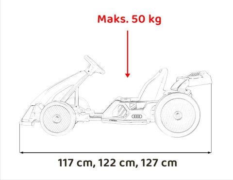 Pojazd Gokart Audi z Funkcją Driftu Czerwony Pojazd Gokart Audi z Funkcją Driftu Czerwony