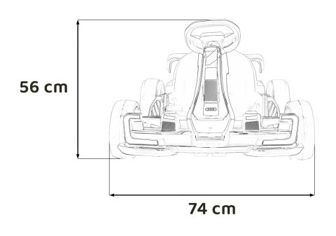 Pojazd Gokart Audi z Funkcją Driftu Czerwony Pojazd Gokart Audi z Funkcją Driftu Czerwony
