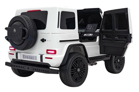 Pojazd Mercedes Benz G63 AMG XXL STRONG MP4 Biały Pojazd Mercedes Benz G63 AMG XXL STRONG MP4 Biały