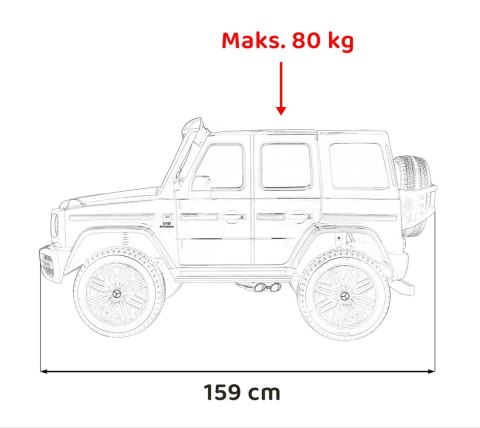 Pojazd Mercedes Benz G63 AMG XXL STRONG MP4 Czerwony Pojazd Mercedes Benz G63 AMG XXL STRONG MP4 Czerwony