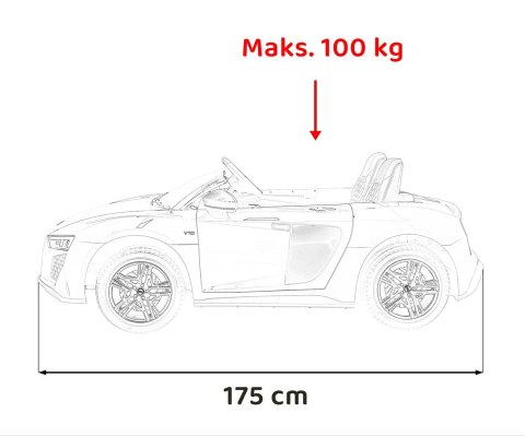Pojazd Audi Spyder R8 LIFT STRONG Biały Pojazd Audi Spyder R8 LIFT STRONG Biały