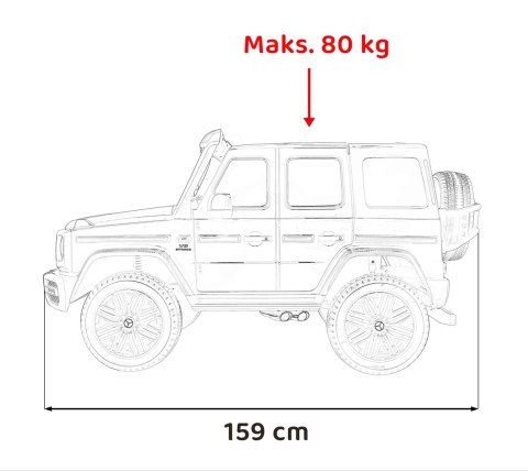 Pojazd Mercedes Benz G63 AMG XXL MP4 Czerwony Pojazd Mercedes Benz G63 AMG XXL MP4 Czerwony
