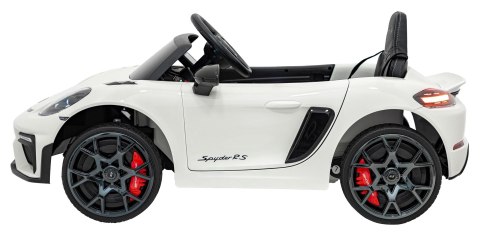 Pojazd Porsche Spyder RS 718 Biały MP4 Pojazd Porsche Spyder RS 718 Biały MP4