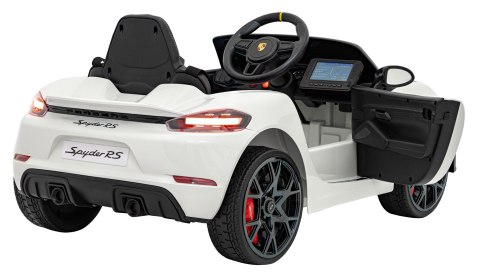Pojazd Porsche Spyder RS 718 Biały MP4 Pojazd Porsche Spyder RS 718 Biały MP4