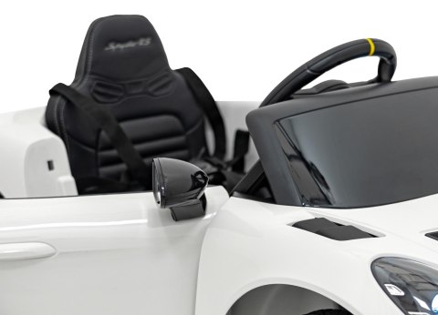 Pojazd Porsche Spyder RS 718 Biały MP4 Pojazd Porsche Spyder RS 718 Biały MP4