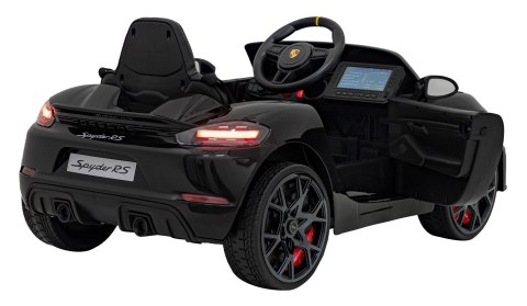 Pojazd Porsche Spyder RS 718 Czarny MP4 Pojazd Porsche Spyder RS 718 Czarny MP4
