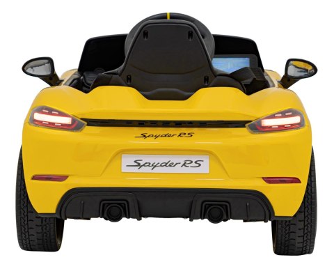 Pojazd Porsche Spyder RS 718 Żółty MP4 Pojazd Porsche Spyder RS 718 Żółty MP4