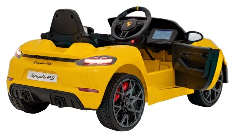 Pojazd Porsche Spyder RS 718 Żółty MP4 Pojazd Porsche Spyder RS 718 Żółty MP4
