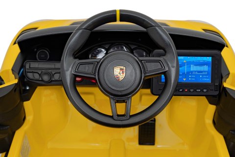 Pojazd Porsche Spyder RS 718 Żółty MP4 Pojazd Porsche Spyder RS 718 Żółty MP4
