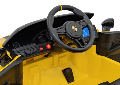 Pojazd Porsche Spyder RS 718 Żółty MP4 Pojazd Porsche Spyder RS 718 Żółty MP4