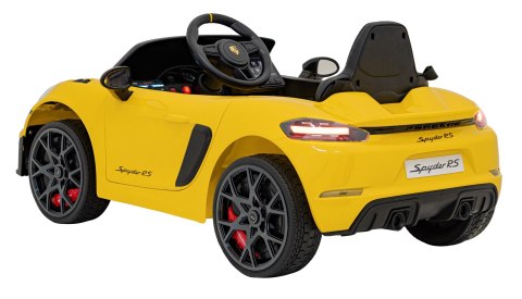 Pojazd Porsche Spyder RS 718 Żółty Pojazd Porsche Spyder RS 718 Żółty
