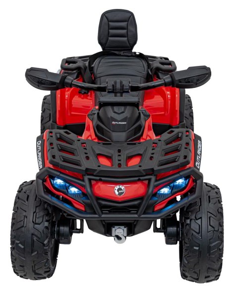 Quad Can Am Outlander ATV z Pilotem Czerwony Quad Can Am Outlander ATV z Pilotem Czerwony