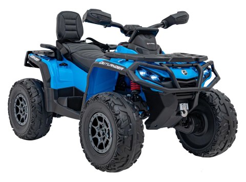 Quad Can Am Outlander ATV z Pilotem Niebieski Quad Can Am Outlander ATV z Pilotem Niebieski