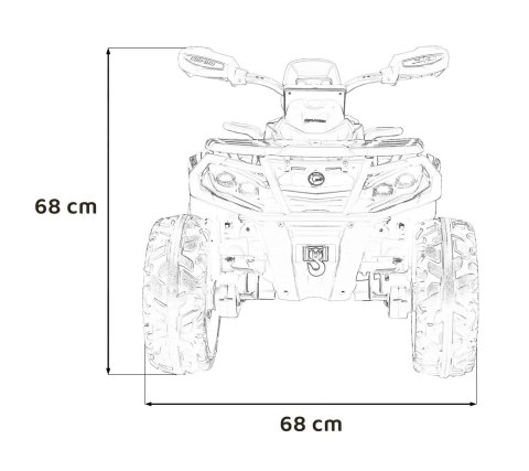 Quad Can Am Outlander ATV z Pilotem Niebieski Quad Can Am Outlander ATV z Pilotem Niebieski