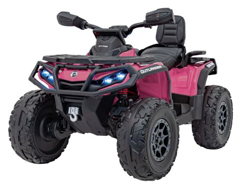 Quad Can Am Outlander ATV z Pilotem Różowy Quad Can Am Outlander ATV z Pilotem Różowy