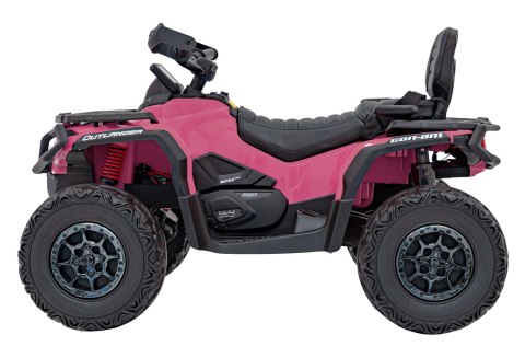 Quad Can Am Outlander ATV z Pilotem Różowy Quad Can Am Outlander ATV z Pilotem Różowy