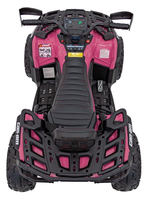 Quad Can Am Outlander ATV z Pilotem Różowy Quad Can Am Outlander ATV z Pilotem Różowy